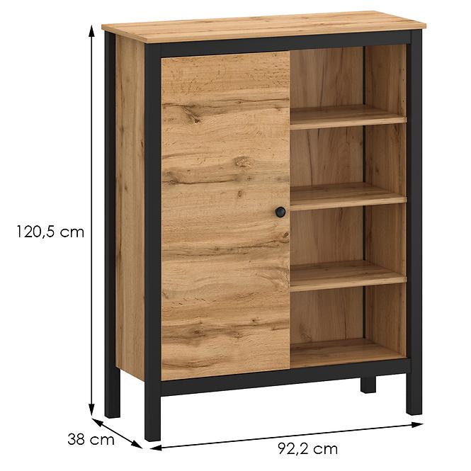 Komoda Palmer C dub wotan / čierna,2