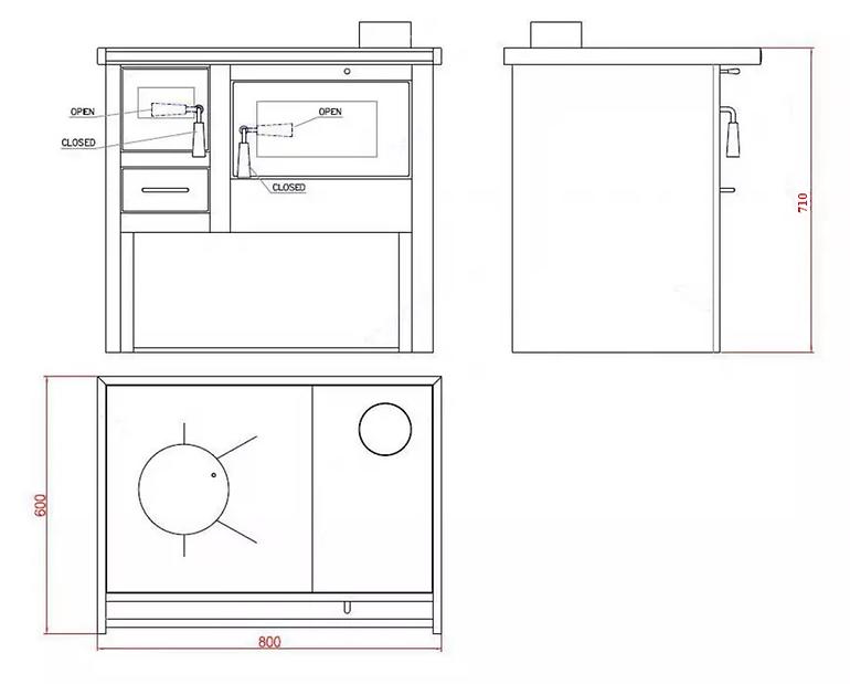 Sporák Termo 8 pravý 7,12 kW