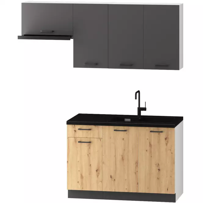 Kuchynská skrinka Clara D60pk 2133 P/L šedý grafit/Artisan