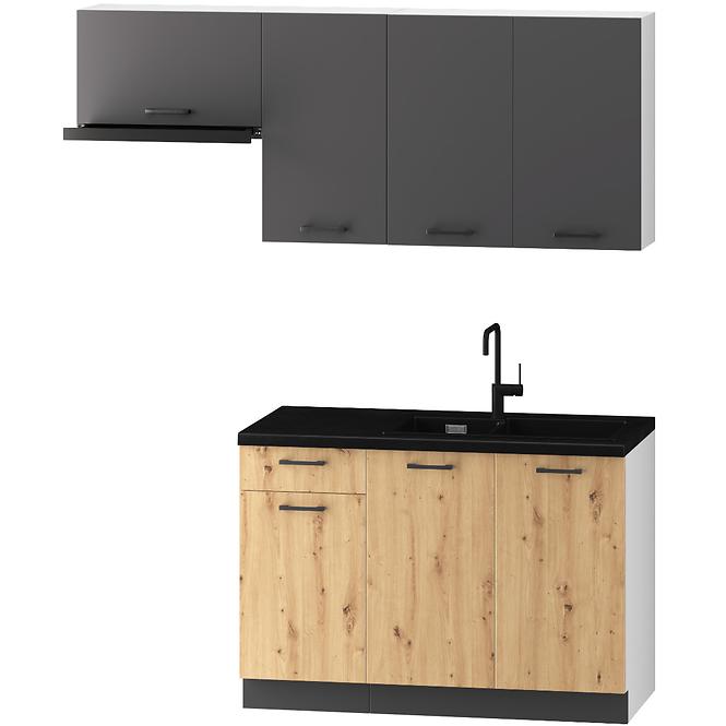 Kuchynská skrinka Clara D60pk 2133 P/L šedý grafit/Artisan