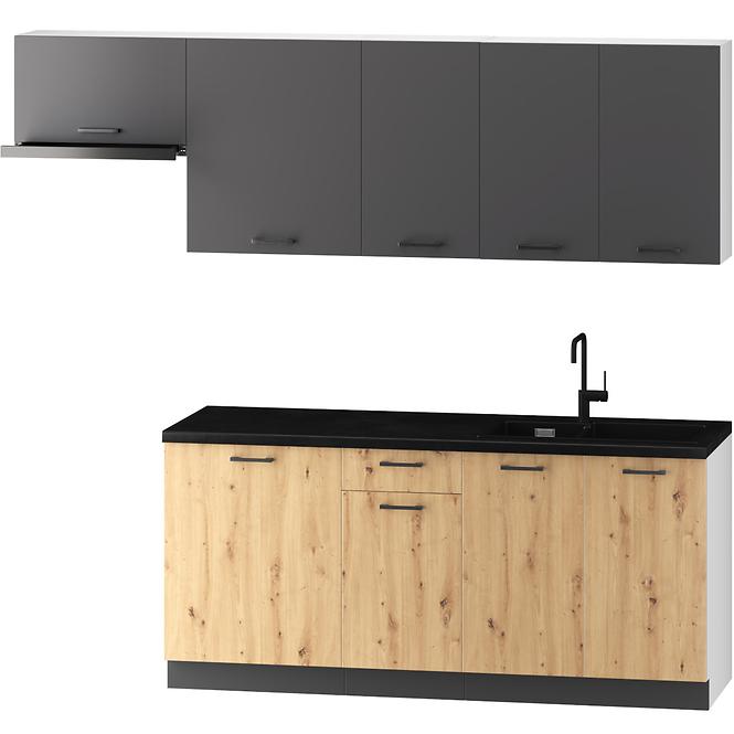 Kuchynská skrinka Clara D60pk 2133 P/L šedý grafit/Artisan