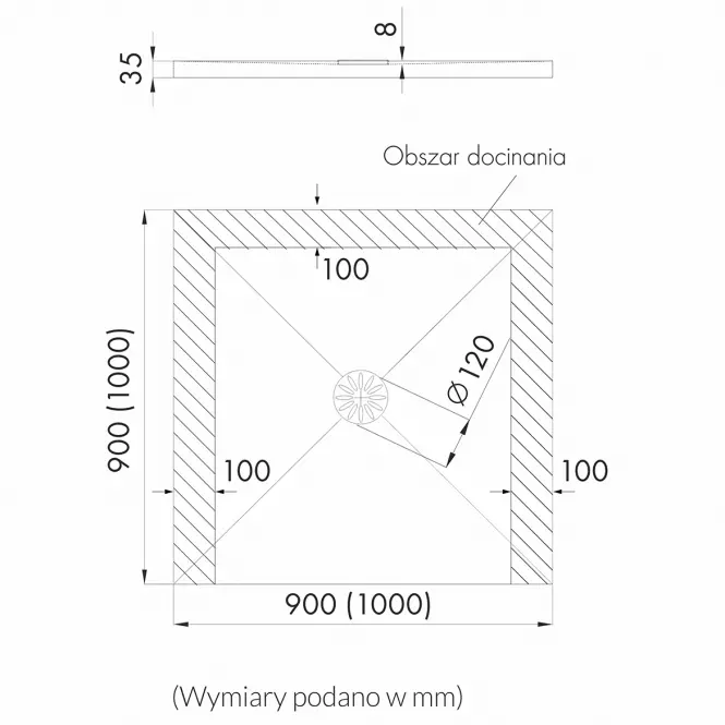 Sprchová vanička De Luxe 100x100x3,5 3.042,2