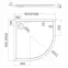 Rohová vanička Caspar New Cement Stone 80x80x4,5 R55 3.2333/CT/ST,2