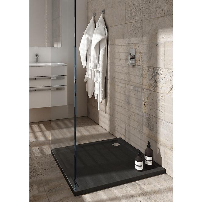 Sprchová vanička Caspar New Black Stone 80x80x4,5 3.2330/C/St