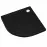 Rohová vanička Caspar New Black Stone 90x90x4,5 R55 3.2334/C/St