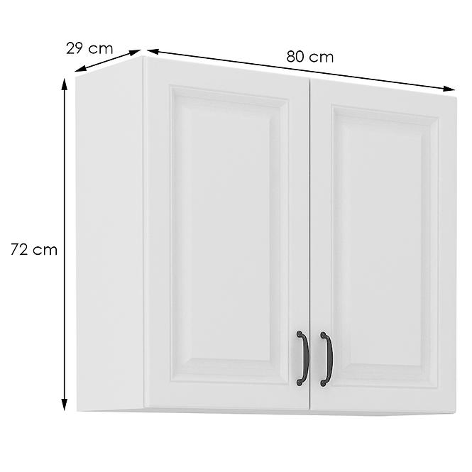 Kuchynská skrinka STILO biely mat/biely 80g-72 2f