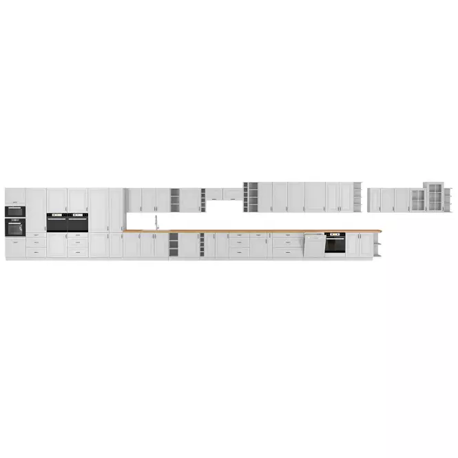 Kuchynská skrinka STILO biely mat/biely 80g-72 2f,4