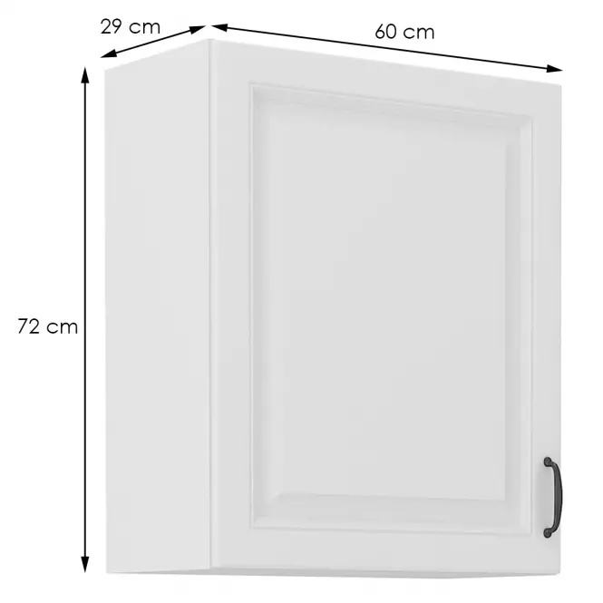 Kuchynská skrinka STILO biely mat/biely 60g-72 1f,2