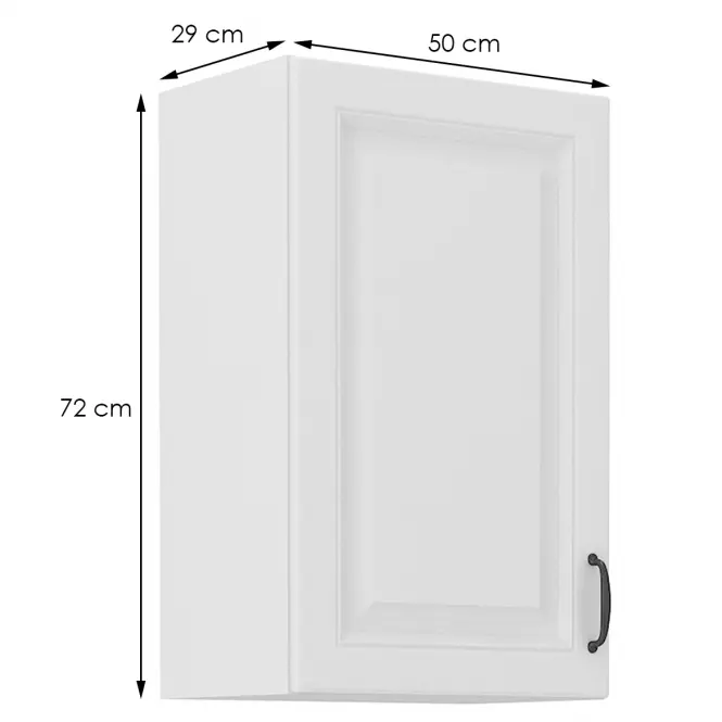 Kuchynská skrinka STILO biely mat/biely 50g-72 1f