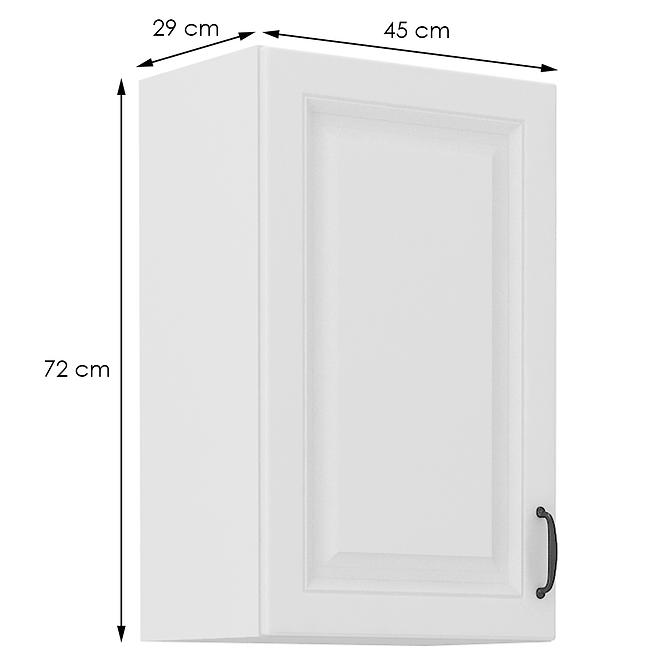 Kuchynská skrinka STILO biely mat/biely 45g-72 1f