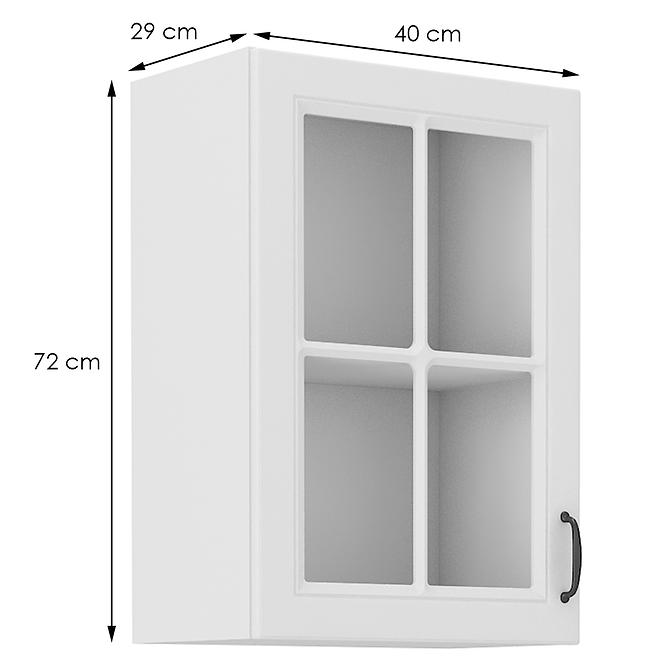 Kuchynská skrinka STILO biely mat/biely 40gs-72 1f