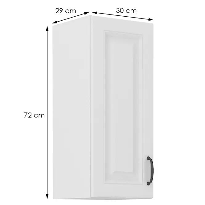 Kuchynská skrinka STILO biely mat/biely 30g-72 1f,2