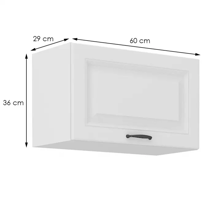 Kuchynská skrinka STILO biely mat/biely 60gu-36 1f,2