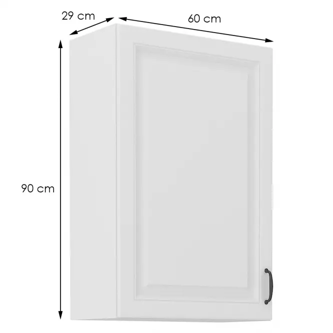 Kuchynská skrinka STILO biely mat/biely 60g-90 1f