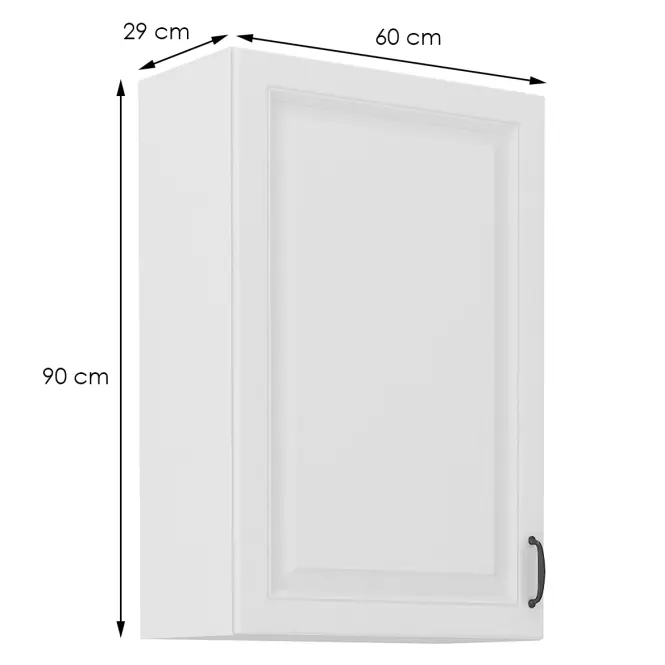 Kuchynská skrinka STILO biely mat/biely 60g-90 1f,2