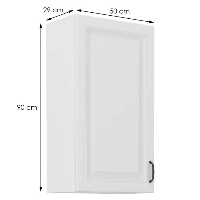 Kuchynská skrinka STILO biely mat/biely 50g-90 1f,2