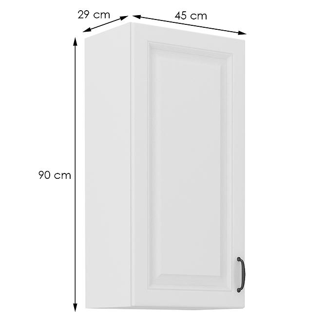 Kuchynská skrinka STILO biely mat/biely 45g-90 1f