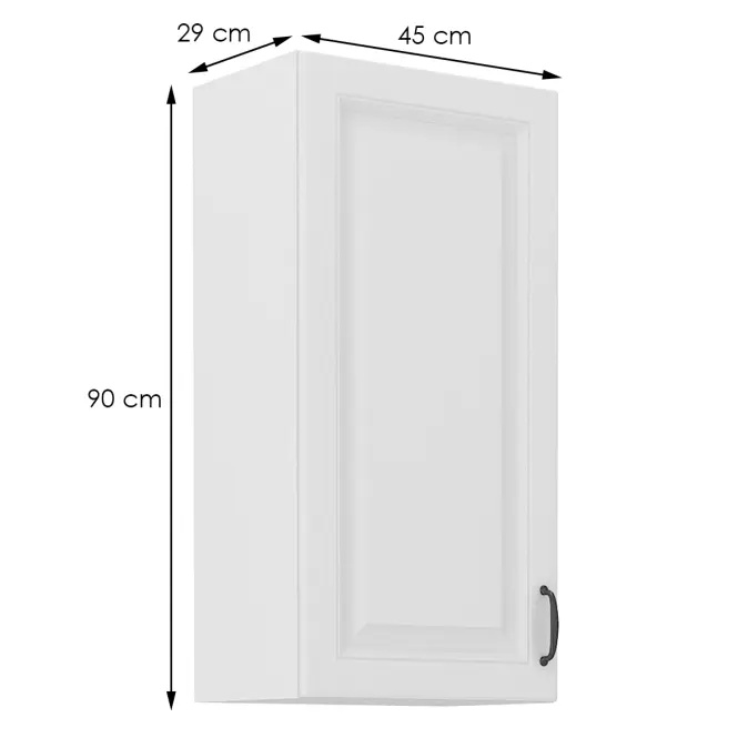 Kuchynská skrinka STILO biely mat/biely 45g-90 1f,2