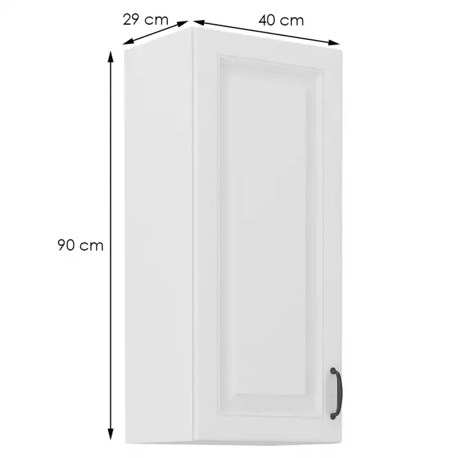 Kuchynská skrinka STILO biely mat/biely 40g-90 1f,2
