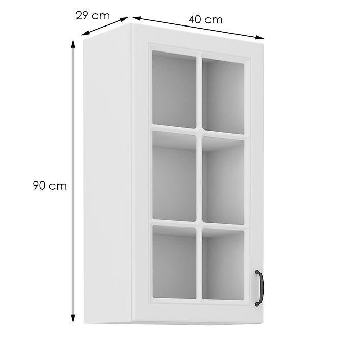 Kuchynská skrinka STILO biely mat/biely 40gs-90 1f