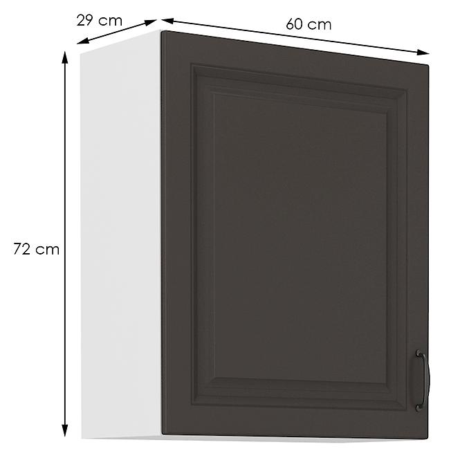 Kuchynská skrinka STILO grafit mat/biely 60g-72 1f
