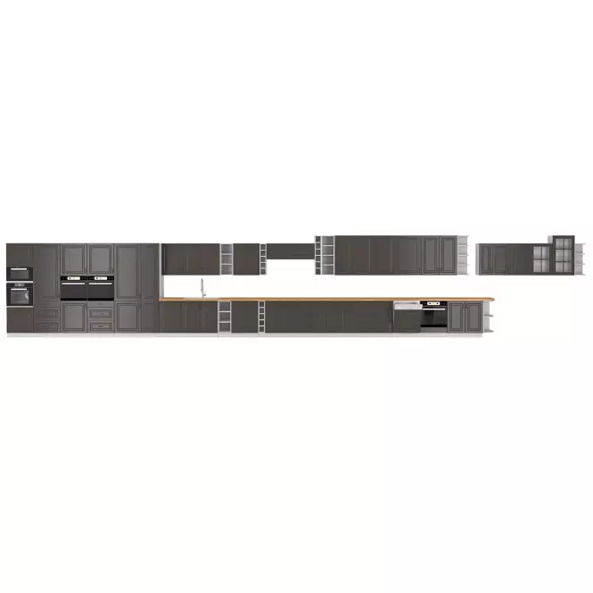Kuchynská skrinka STILO grafit mat/biely 60g-72 1f