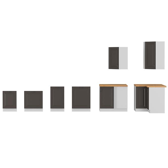 Kuchynská skrinka STILO grafit mat/biely 60g-72 1f