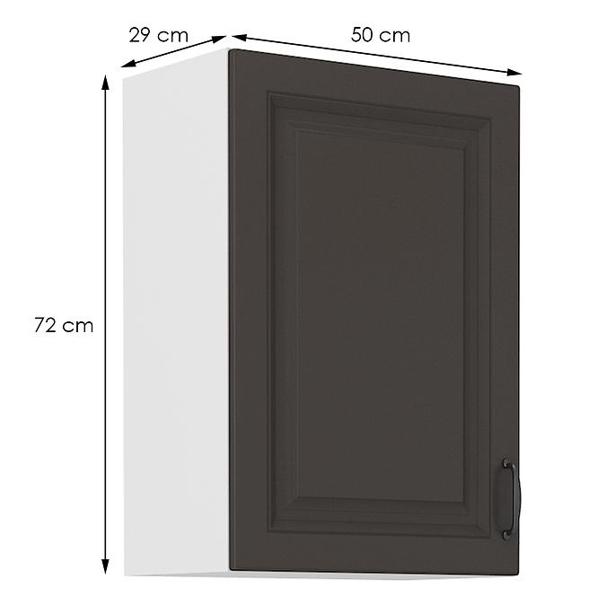 Kuchynská skrinka STILO grafit mat/biely 50g-72 1f