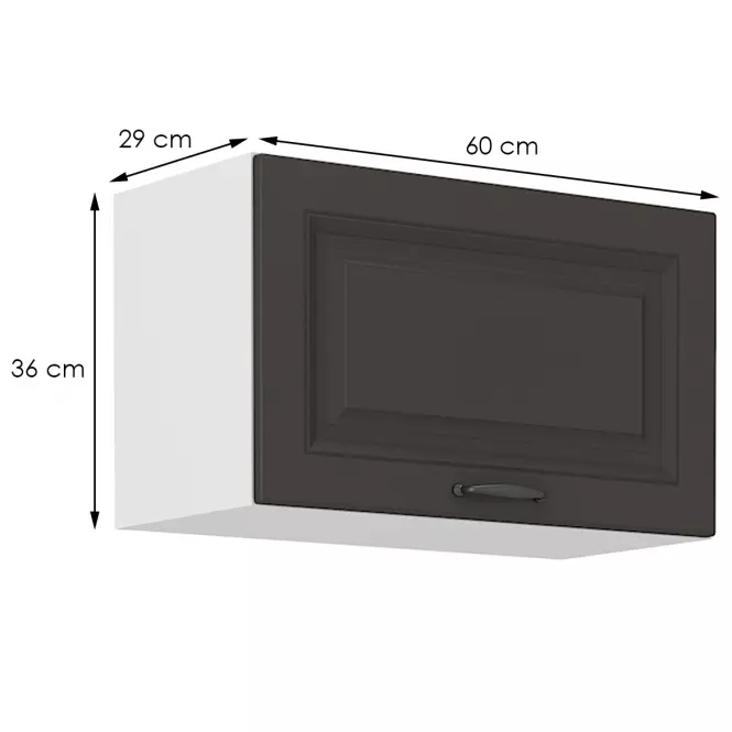 Kuchynská skrinka STILO grafit mat/biely 60gu-36 1f
