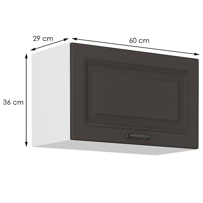Kuchynská skrinka STILO grafit mat/biely 60gu-36 1f