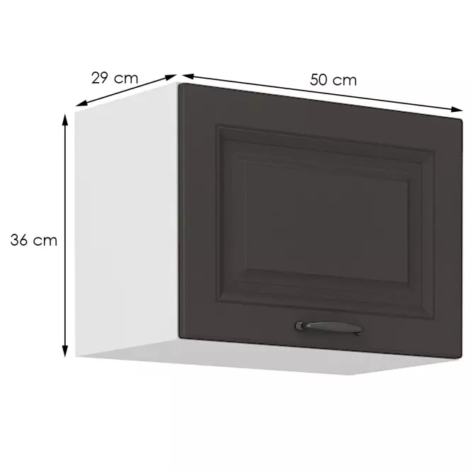 Kuchynská skrinka STILO grafit mat/biely 50gu-36 1f