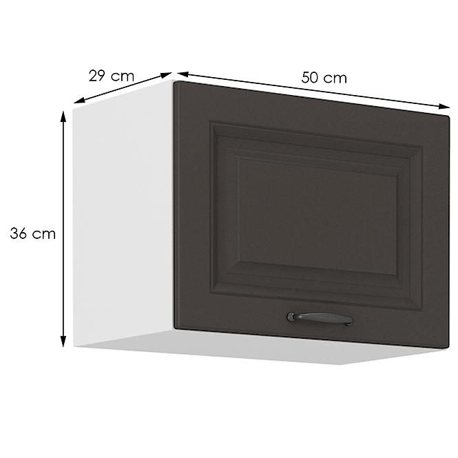 Kuchynská skrinka STILO grafit mat/biely 50gu-36 1f