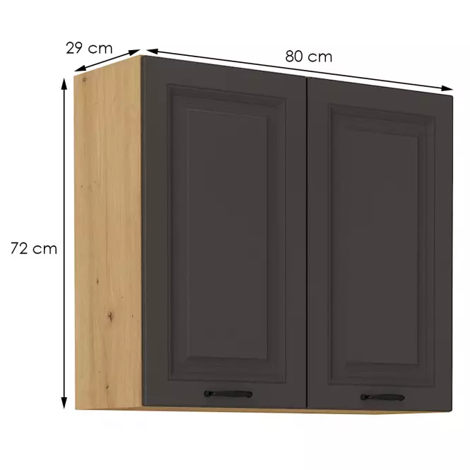 Kuchynská skrinka STILO grafit mat/artisan 80g-72 2f
