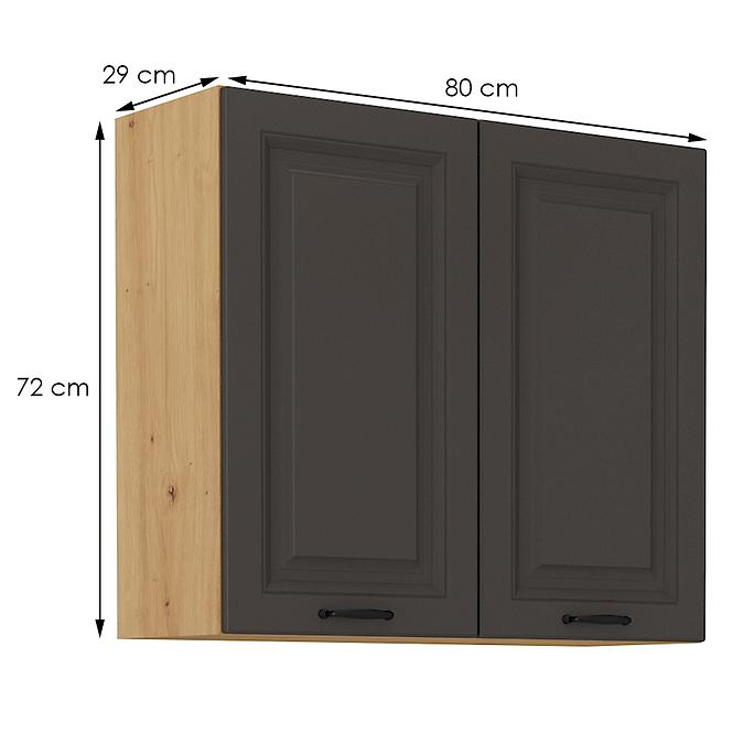 Kuchynská skrinka STILO grafit mat/artisan 80g-72 2f
