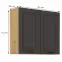 Kuchynská skrinka STILO grafit mat/artisan 80g-72 2f,2