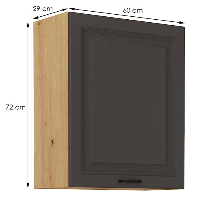 Kuchynská skrinka STILO grafit mat/artisan 60g-72 1f