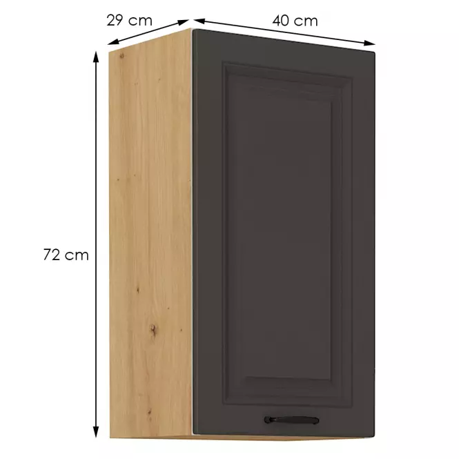 Kuchynská skrinka STILO grafit mat/artisan 40g-72 1f