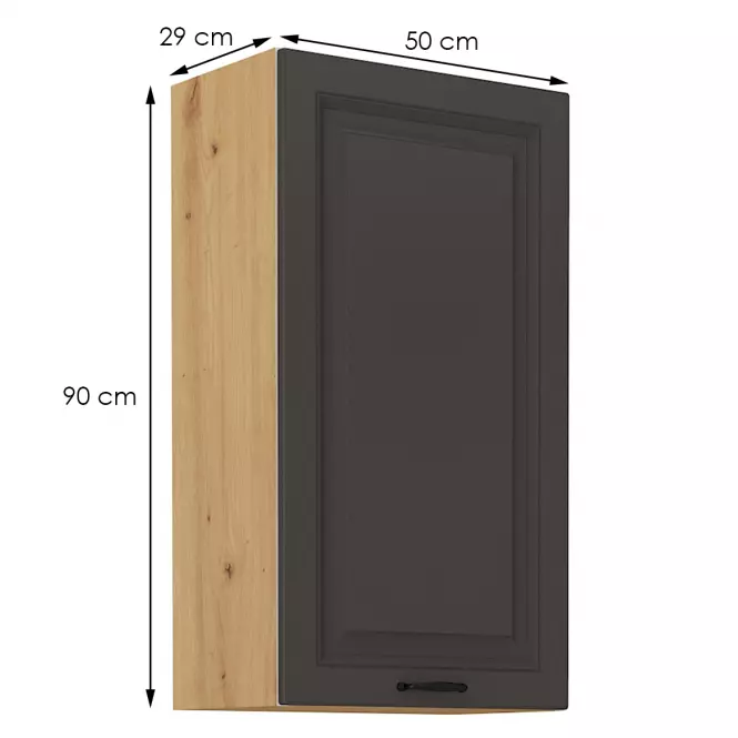 Kuchynská skrinka STILO grafit mat/artisan 50g-90 1f