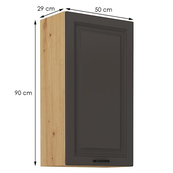 Kuchynská skrinka STILO grafit mat/artisan 50g-90 1f