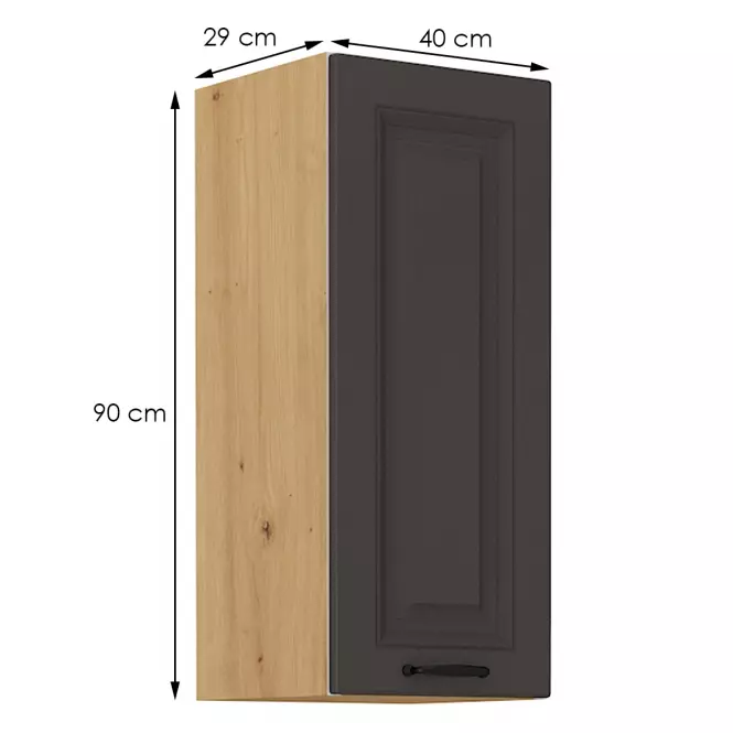 Kuchynská skrinka STILO grafit mat/artisan 40g-90 1f