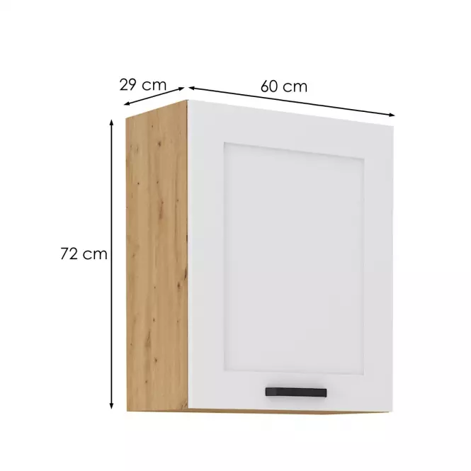 Kuchynská skrinka LUNA biely mat/artisan  60g-72 1f