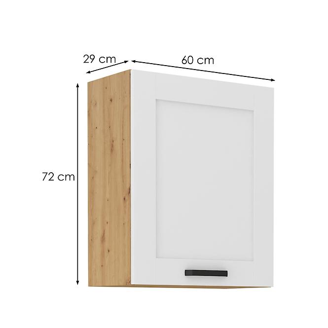 Kuchynská skrinka LUNA biely mat/artisan  60g-72 1f