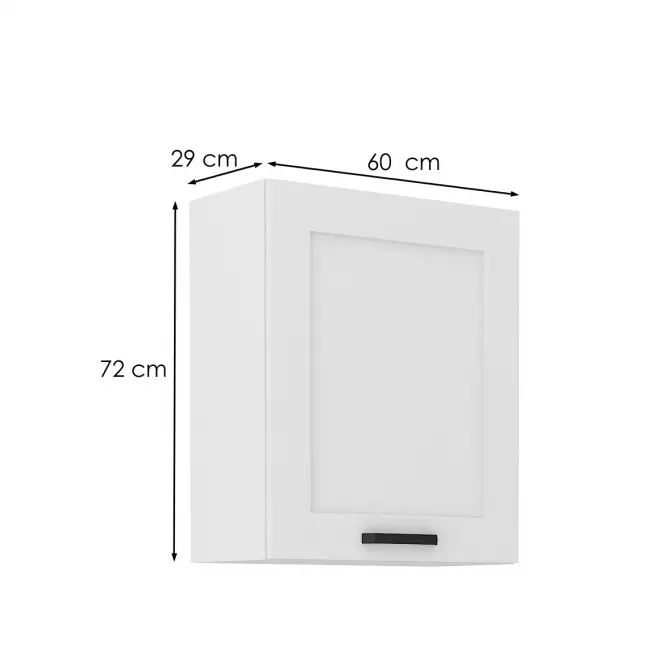 Kuchynská skrinka LUNA biely mat/biely  60g-72 1f