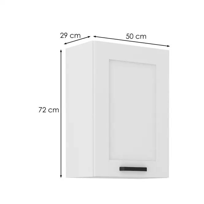Kuchynská skrinka LUNA biely mat/biely  50g-72 1f,2