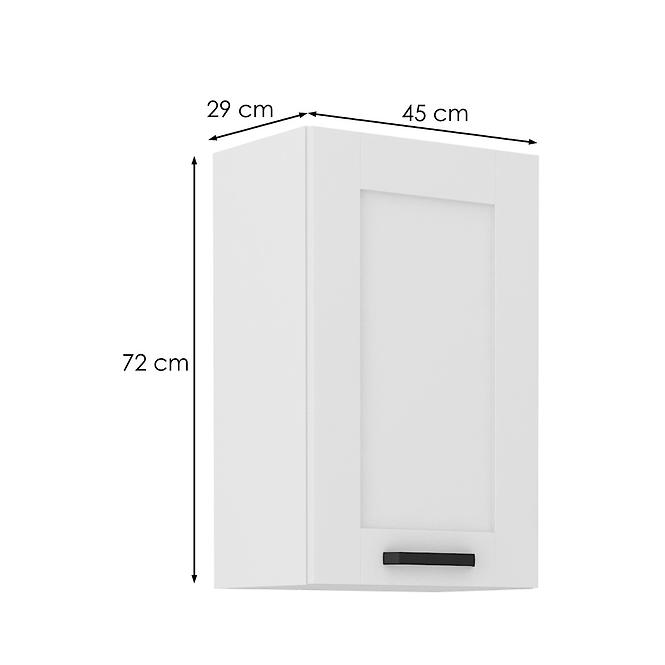 Kuchynská skrinka LUNA biely mat/biely  45g-72 1f