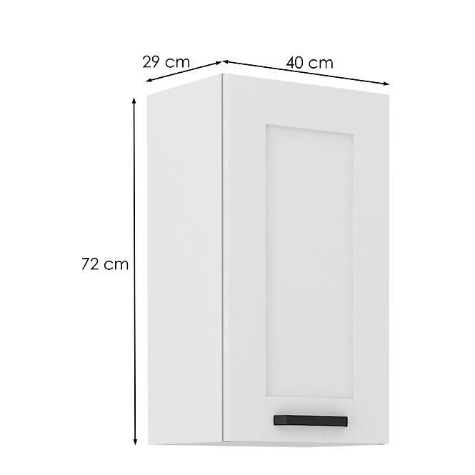 Kuchynská skrinka LUNA biely mat/biely  40g-72 1f