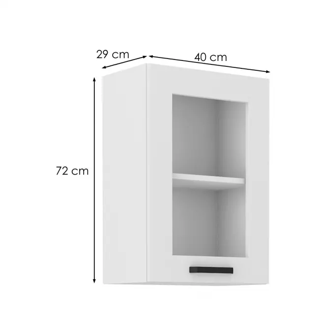 Kuchynská skrinka LUNA biely mat/biely  40gs-72 1f