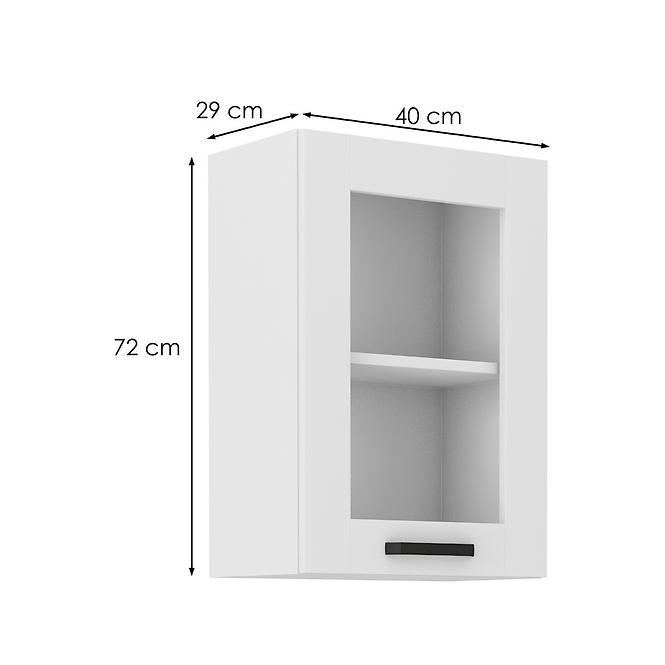 Kuchynská skrinka LUNA biely mat/biely  40gs-72 1f