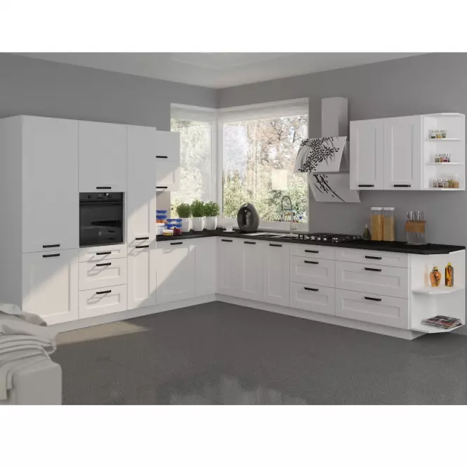 Kuchynská skrinka LUNA biely mat/biely  40gs-72 1f