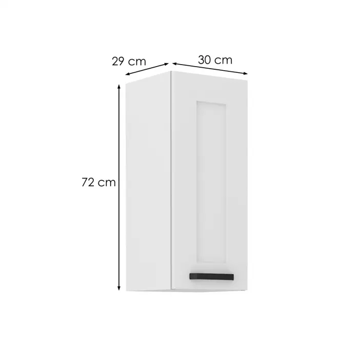 Kuchynská skrinka LUNA biely mat/biely  30g-72 1f